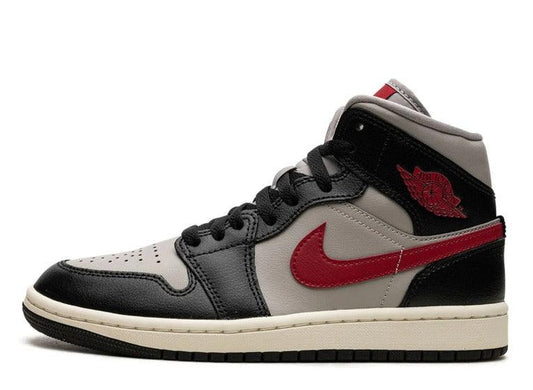 Air Jordan 1 Mid Black College Grey Gym Red (W) - pickUP