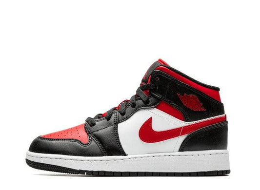 Air Jordan 1 Mid Black Fire Red (GS) - pickUP