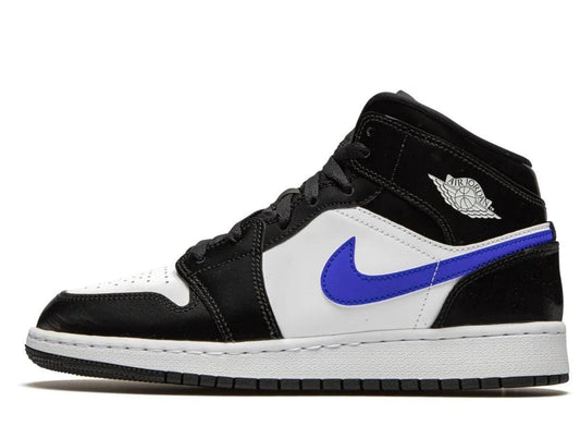 Air Jordan 1 Mid Black Racer Blue White (GS) - pickUP