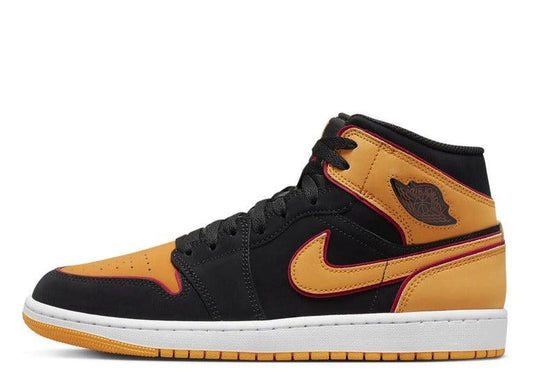 Air Jordan 1 Mid Fat Tongue Black Orange - pickUP