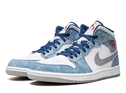 Air Jordan 1 Mid French Blue Fire Red - pickUP