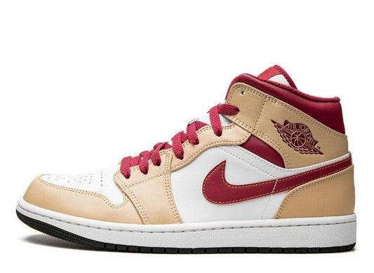 Air Jordan 1 Mid Light Curry Cardinal - pickUP