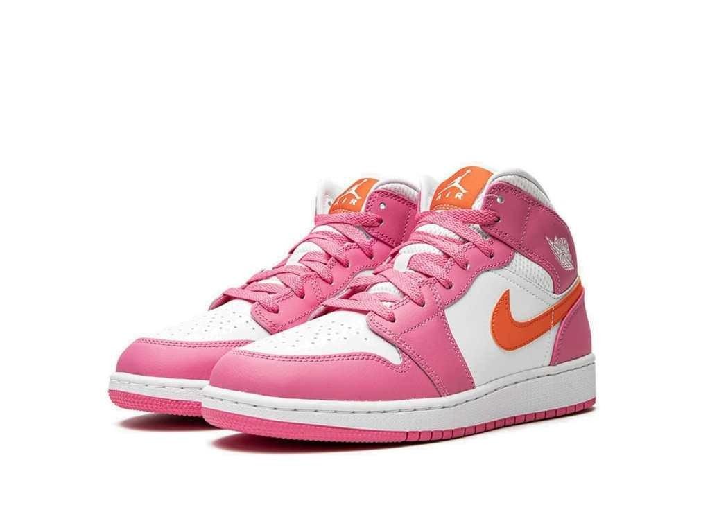 Air Jordan 1 Mid Pinksicle Safety Orange (GS) - pickUP