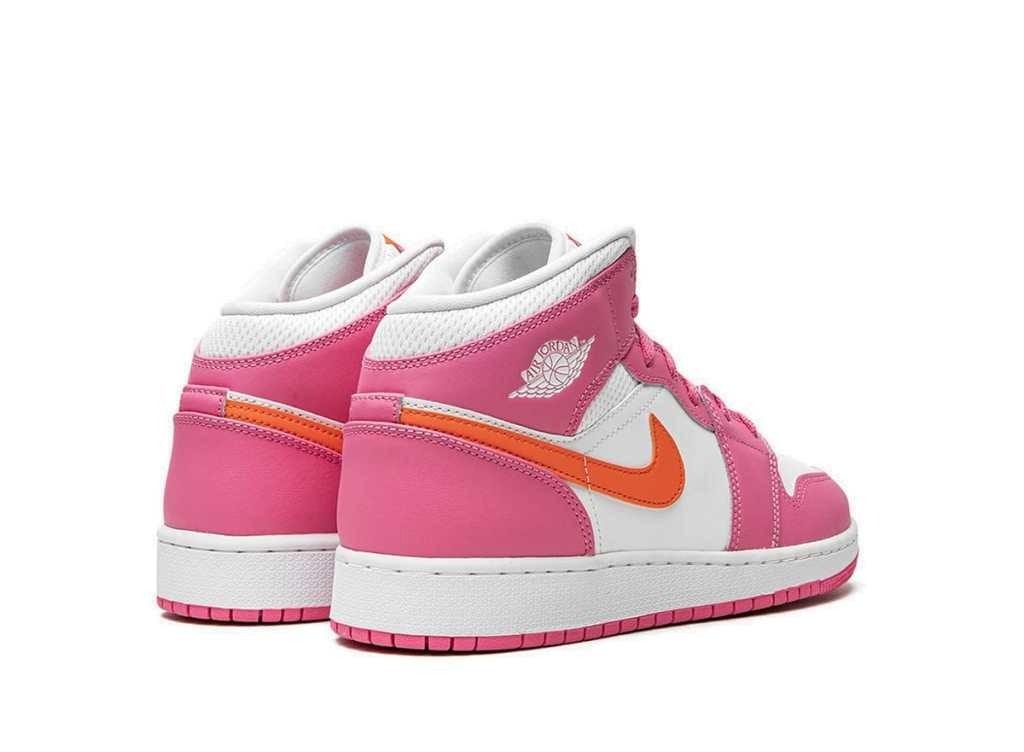 Air Jordan 1 Mid Pinksicle Safety Orange (GS) - pickUP