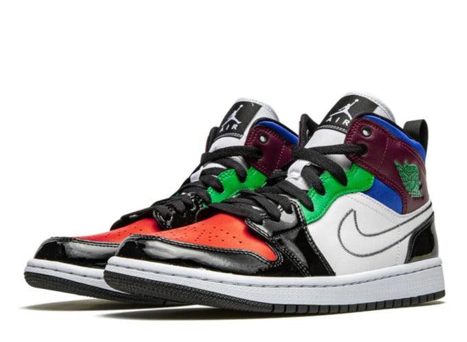 Air Jordan 1 Mid SE Black White Multi-Color (W) - pickUP