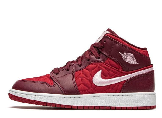 Air Jordan 1 Mid SE Red Quilt (GS) - pickUP