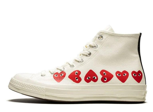 Converse Chuck Taylor All Star 70 Hi Comme des Garcons PLAY Multi-Heart White - pickUP