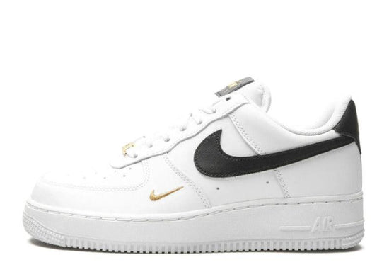 Nike Air Force 1 Low '07 Essential White Black Gold Mini Swoosh (W) - pickUP