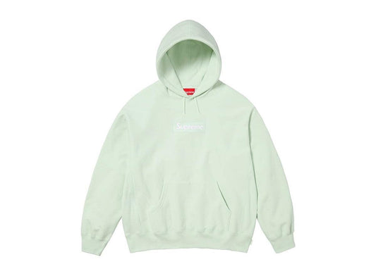 Supreme Box Logo Hooded Sweatshirt Light Green - pickUP