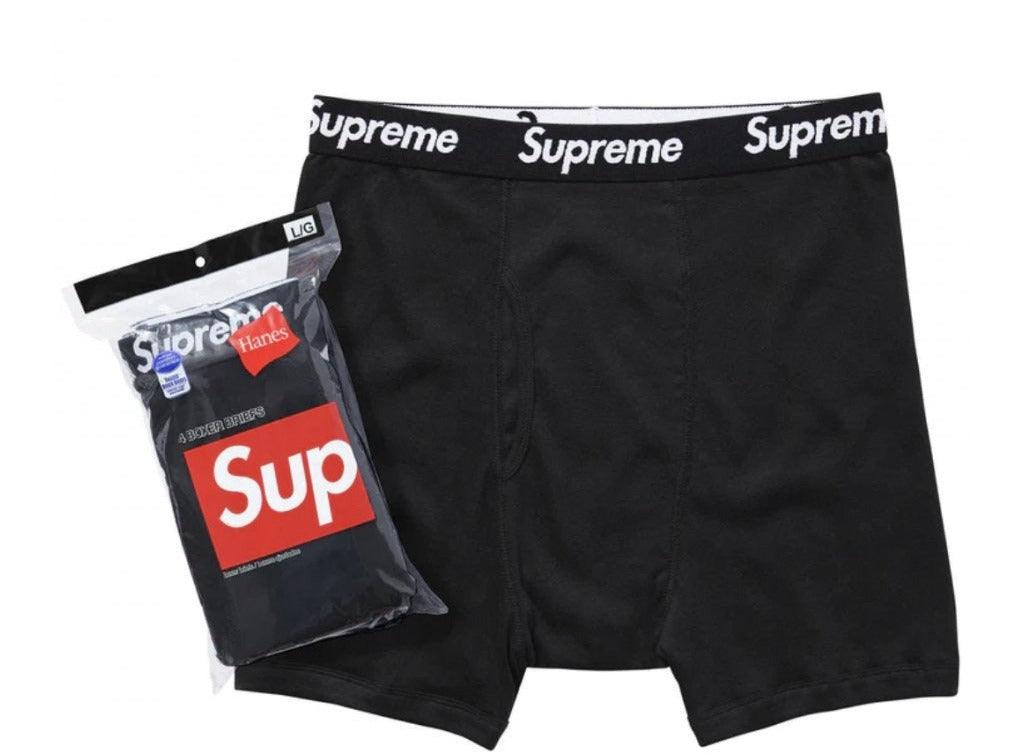 Supreme Hanes Boxerky Černé (4ks) - pickUP