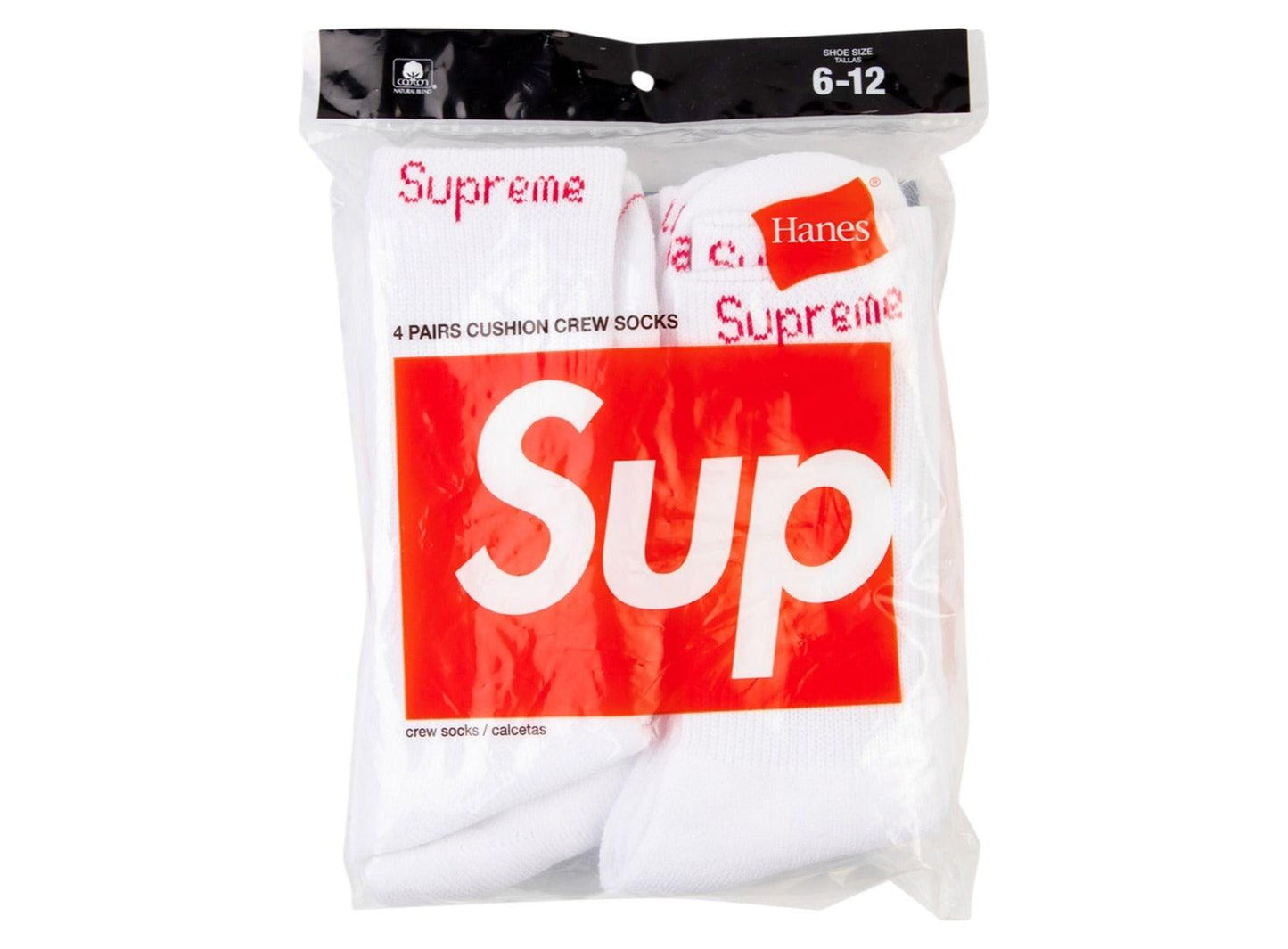 Supreme Hanes Crew Socks (4 Pack) - pickUP