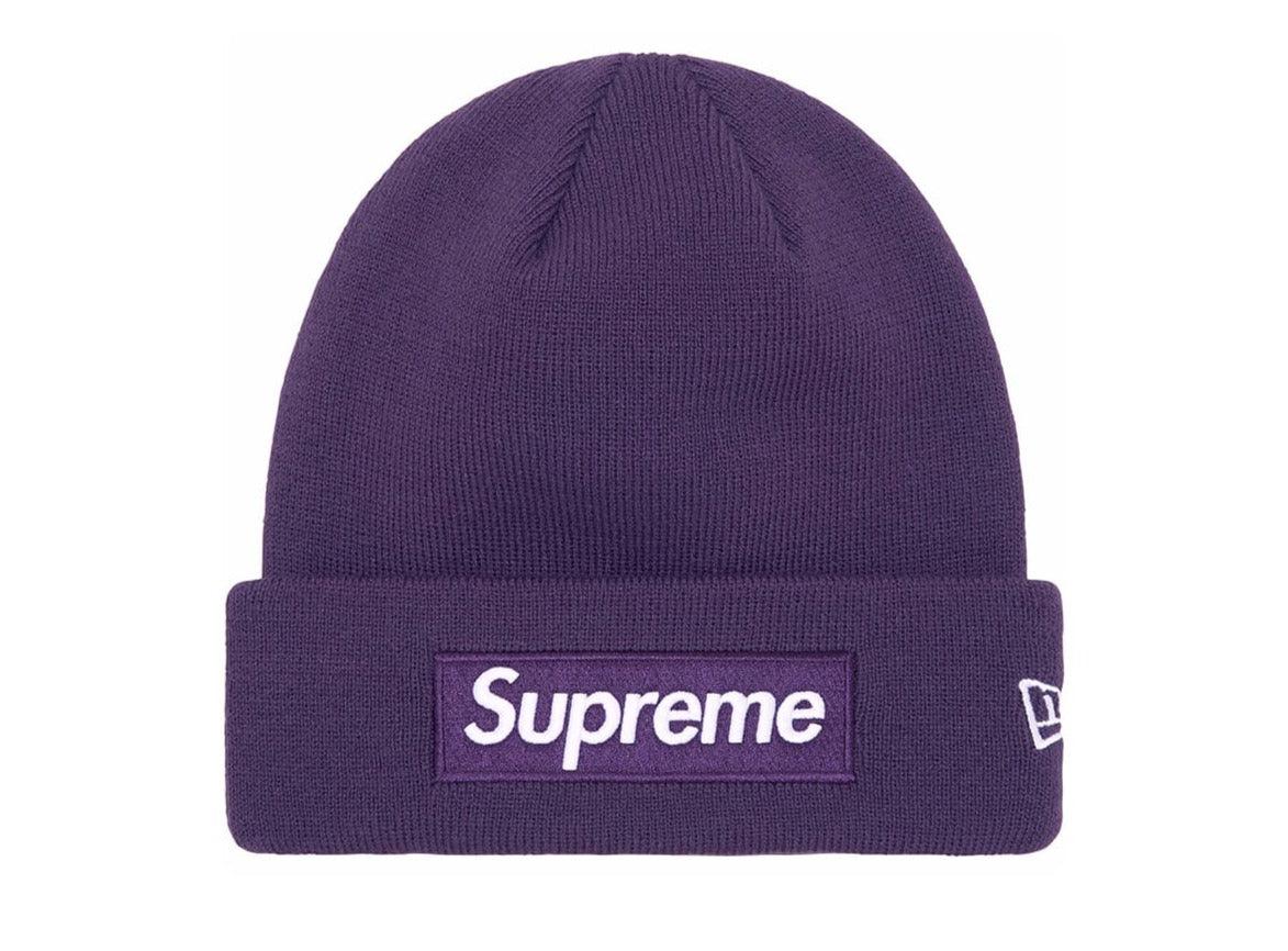 Supreme New Era Box Logo Beanie (FW23) Dark Purple - pickUP