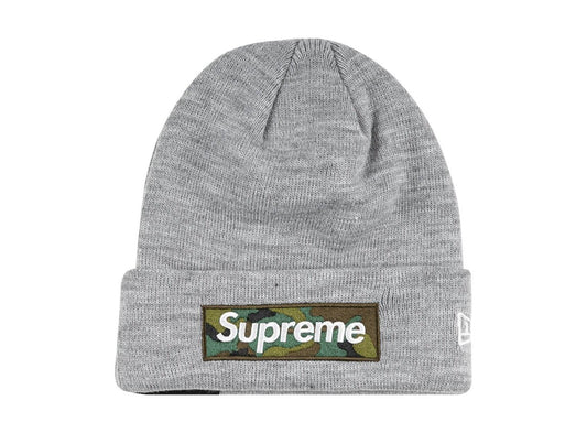 Supreme New Era Box Logo Beanie (FW23) Heather Grey - pickUP