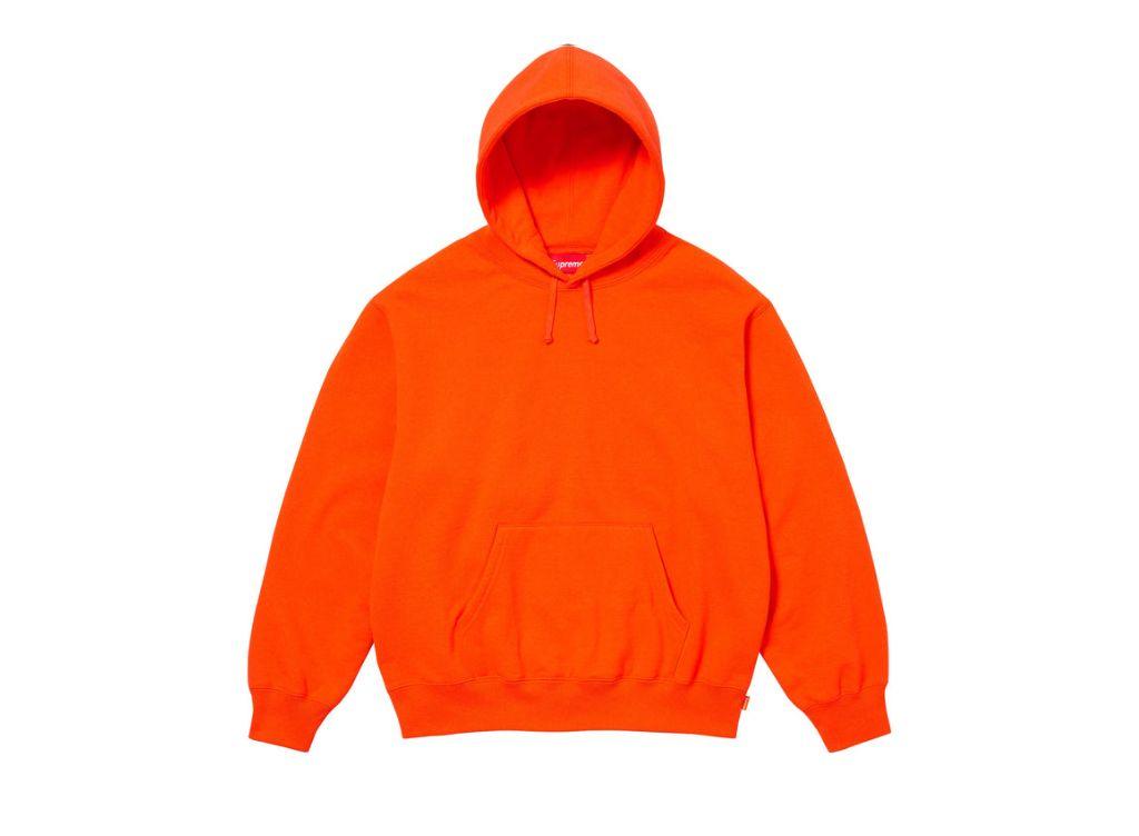 Supreme Satin Applique Hooded Sweatshirt (FW24) Bright Orange - pickUP