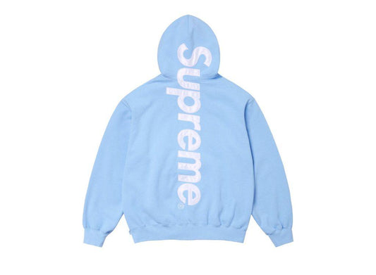 Supreme Satin Applique Hooded Sweatshirt (FW24) Light Blue - pickUP