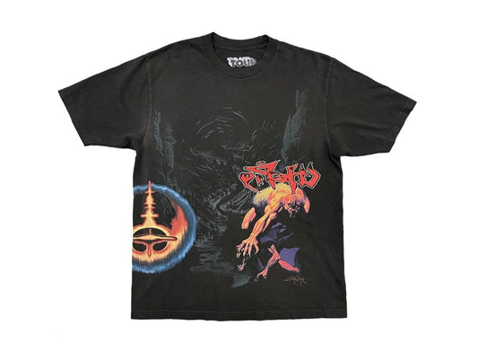 Travis Scott Circus Maximus Europe D.Y.L.T.W.I.S. Tee Washed Black - pickUP