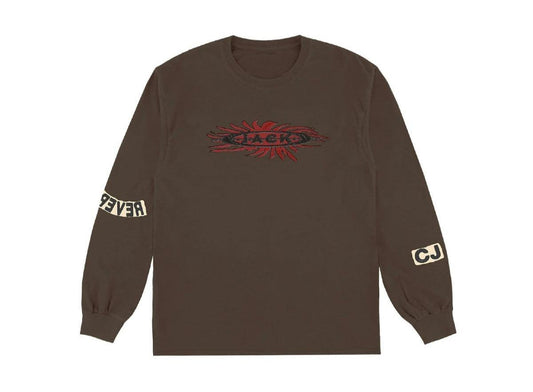 Travis Scott Reverse Jack Long Sleeve Tee Brown - pickUP