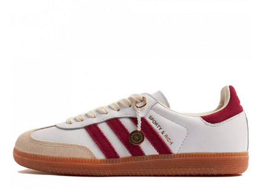 adidas Samba Sporty & Rich White Collegiate Burgundy - pickUP